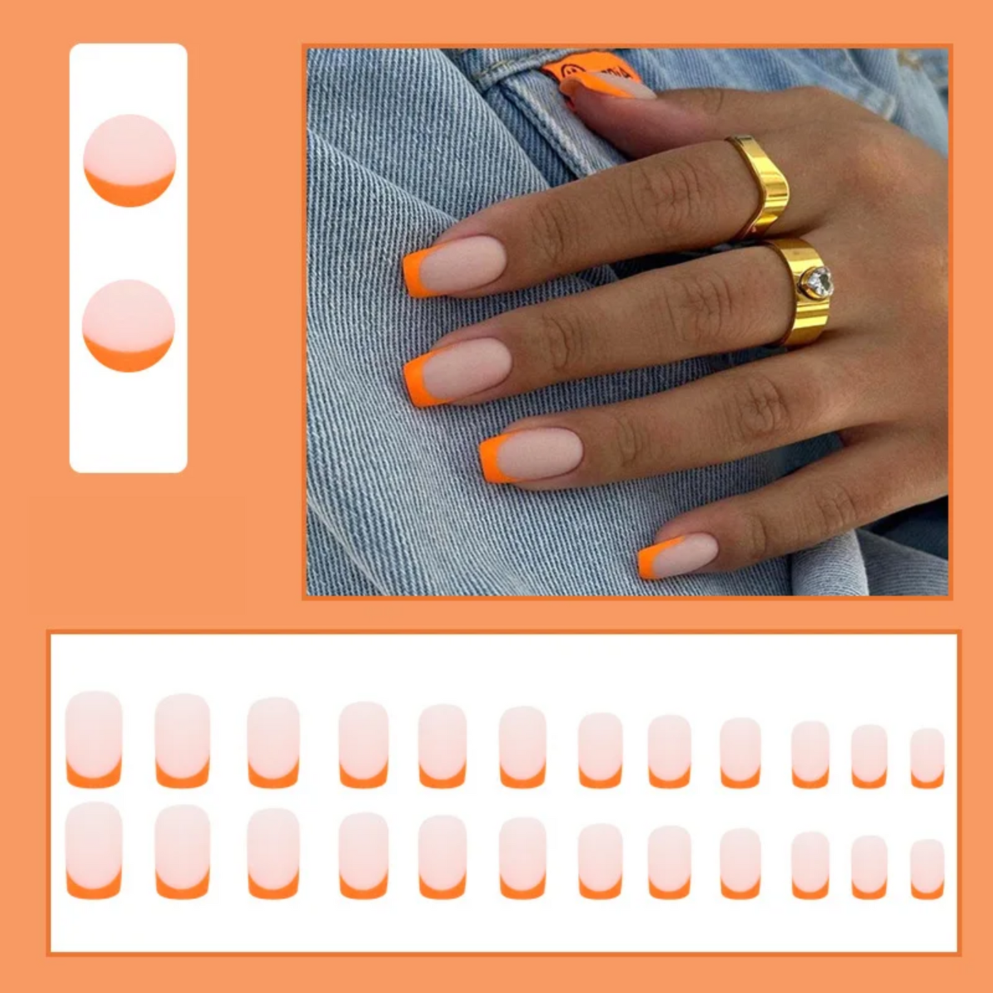 Oranje Boven Dip Nagels