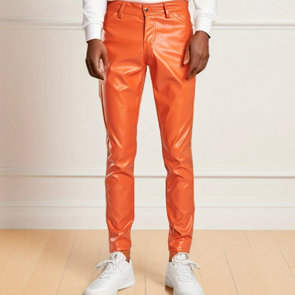 Oranje Boven Leren Broek