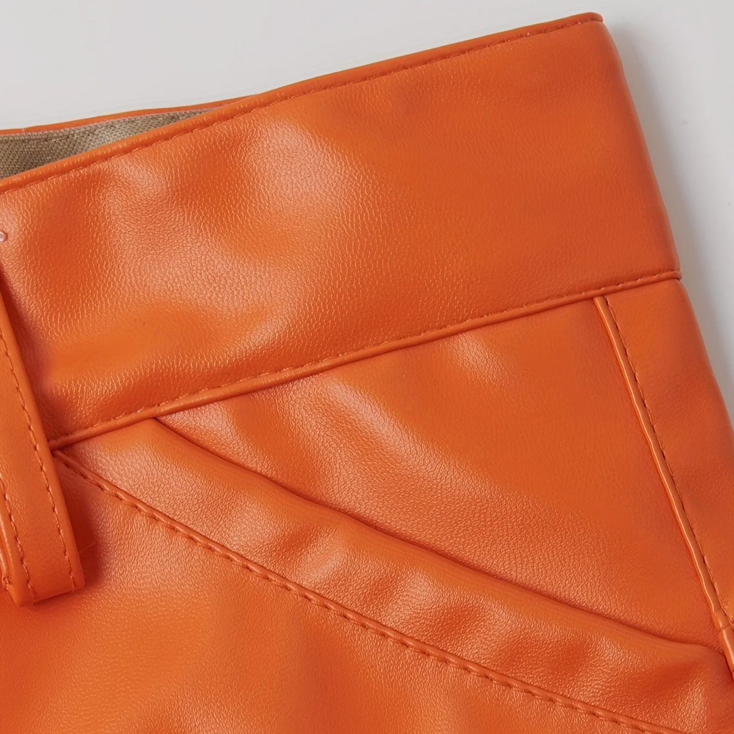 Oranje Boven Leren Broek