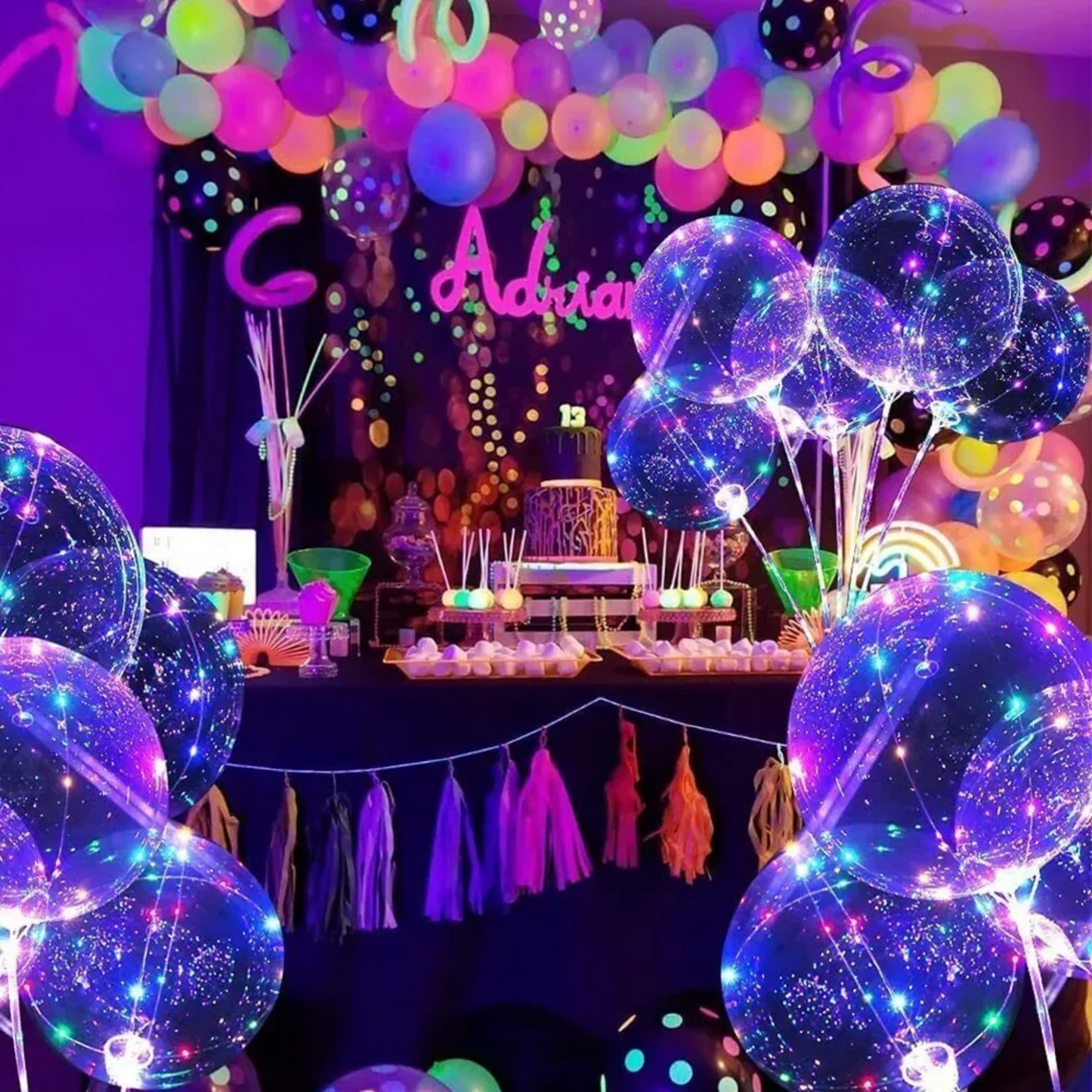 10x Magische Lichtgevende Ballonnen met stokken