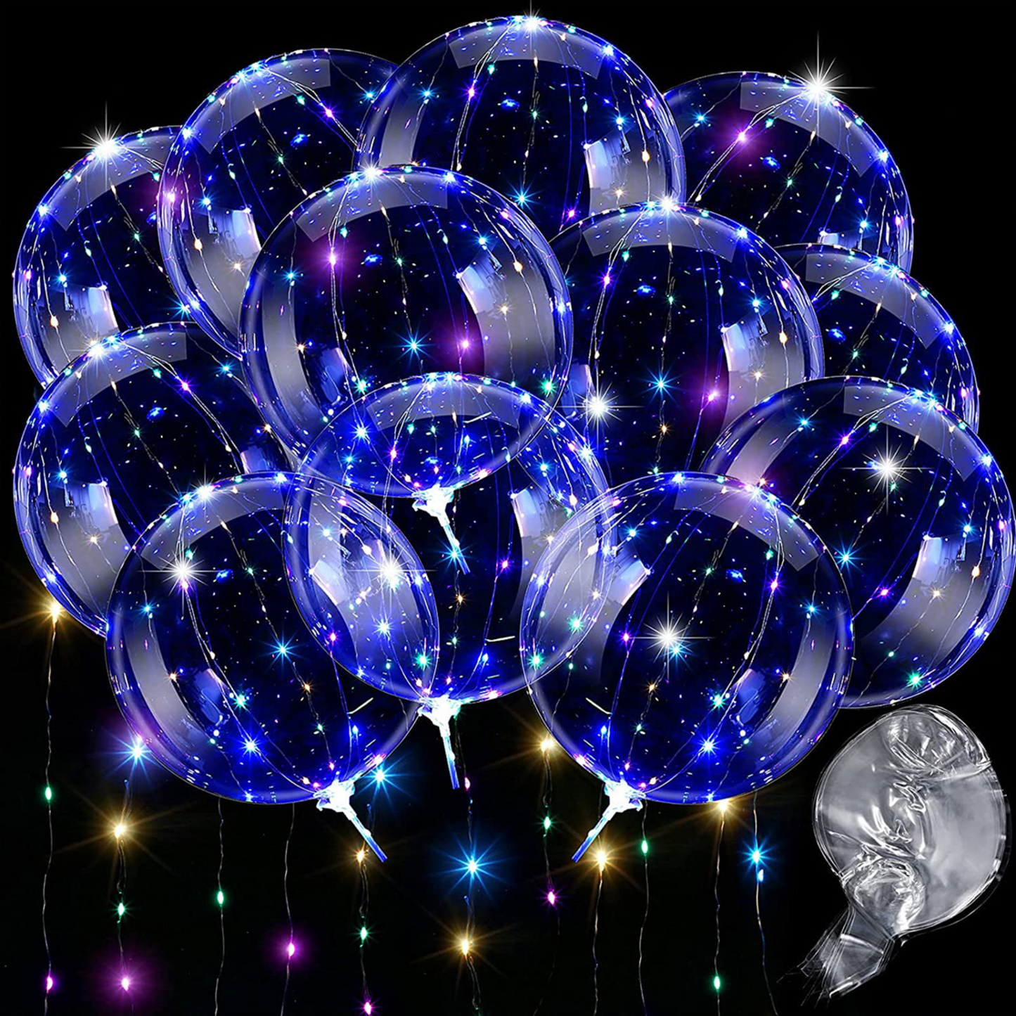 10x Magische Lichtgevende Ballonnen met stokken